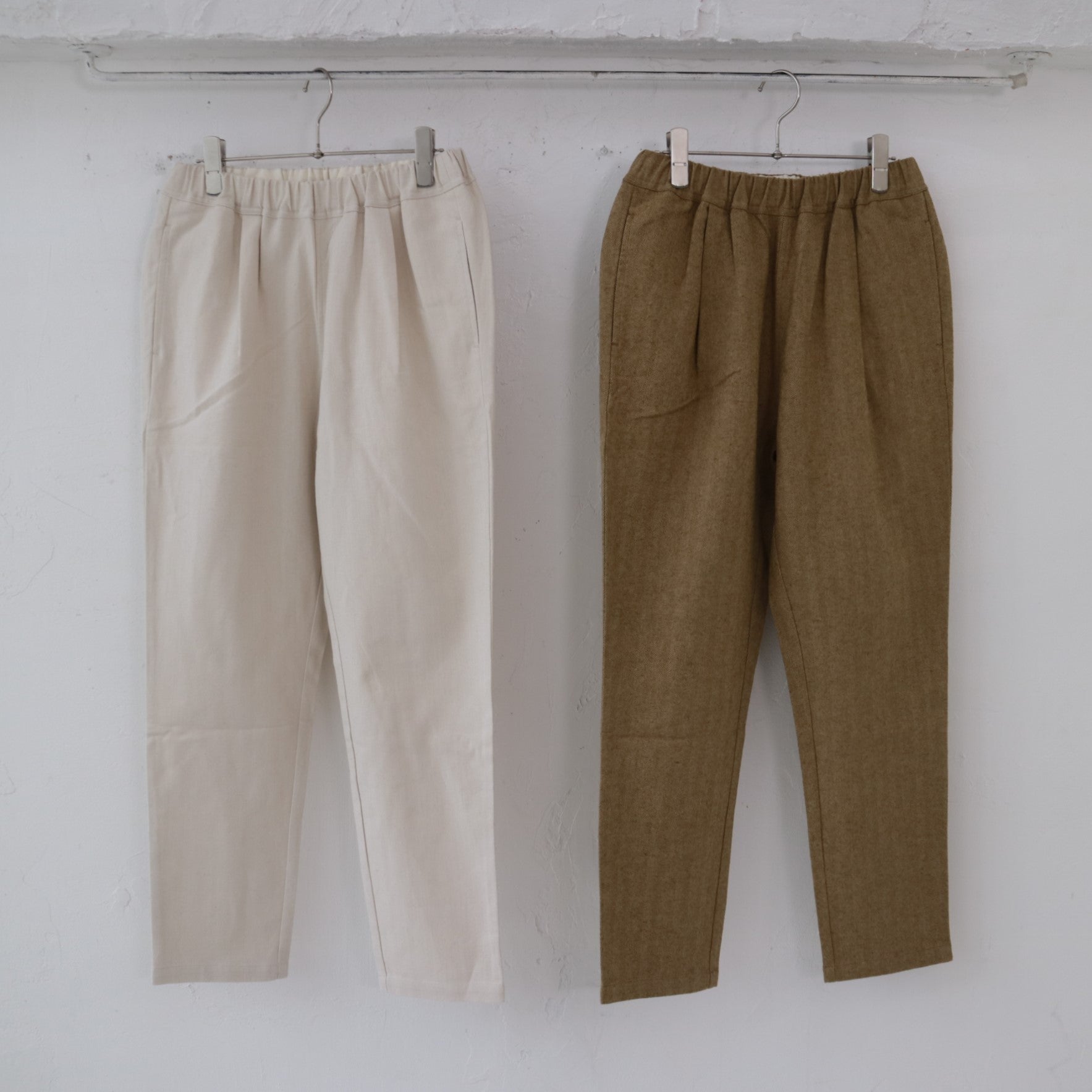 YARRA リネンコットン起毛テーパードパンツ YR-1445-235