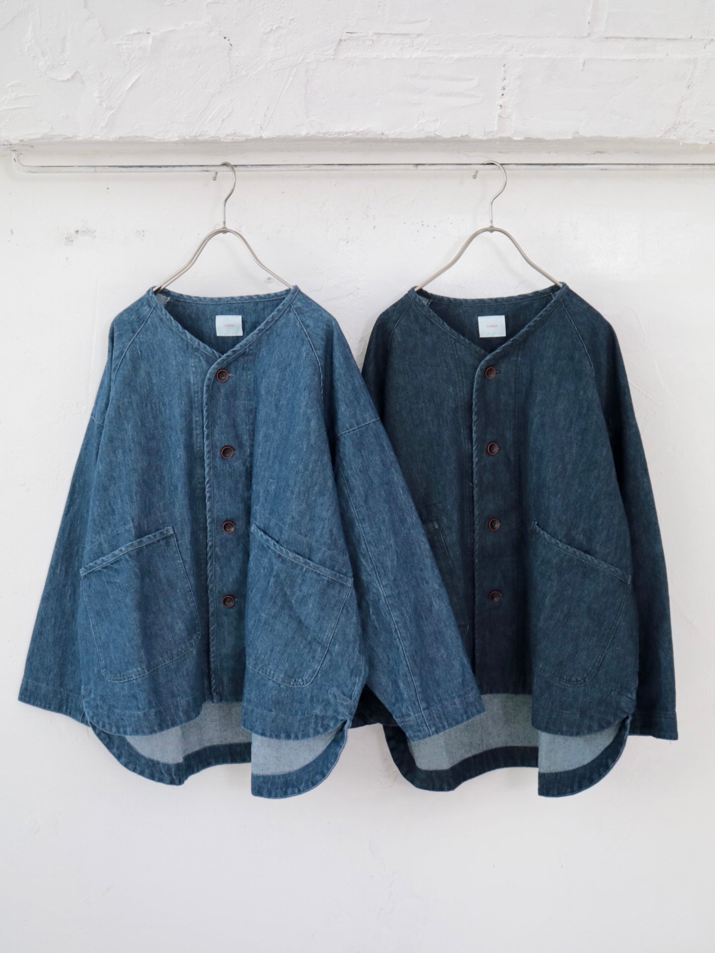 【再生産】YARRA リネン混ドルマンデニムジャケット YR-1547-237