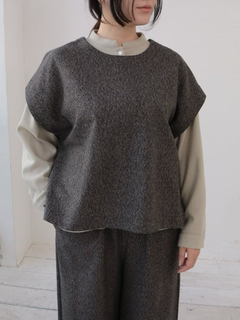 YARRA 三つ杢ツイルワイドベスト YR-1558-253