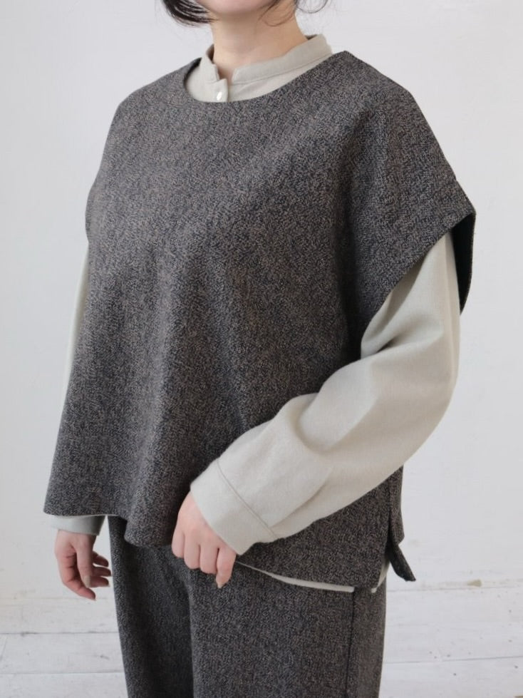 YARRA 三つ杢ツイルワイドベスト YR-1558-253