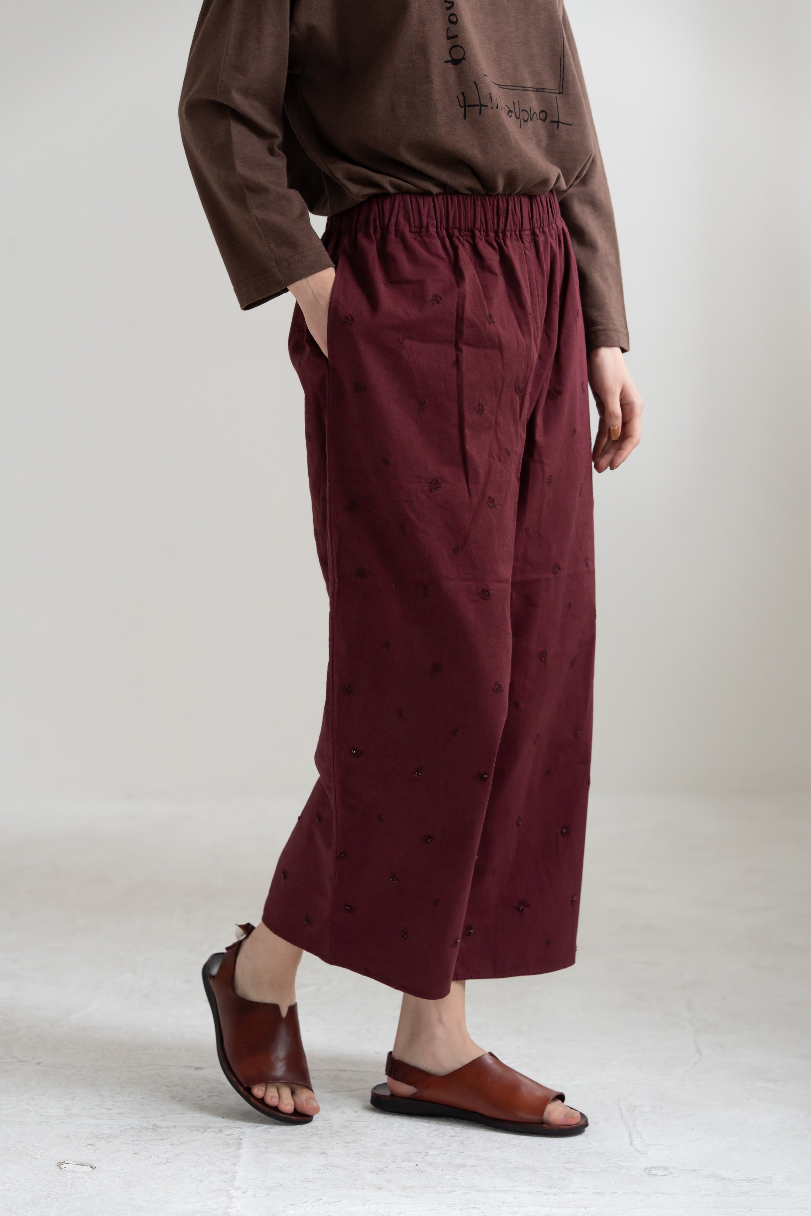 YARRA INDIAビーズ刺繍パンツ YR-1645-213