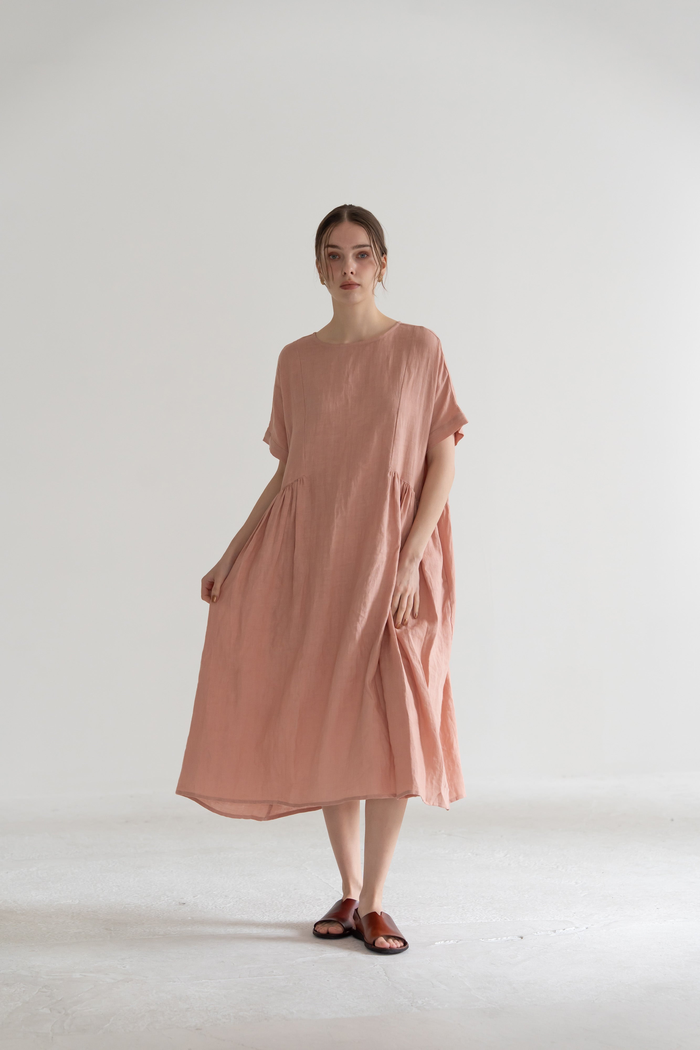 【予約販売】amixYARRA 切替リネンワンピース YR-1624-312