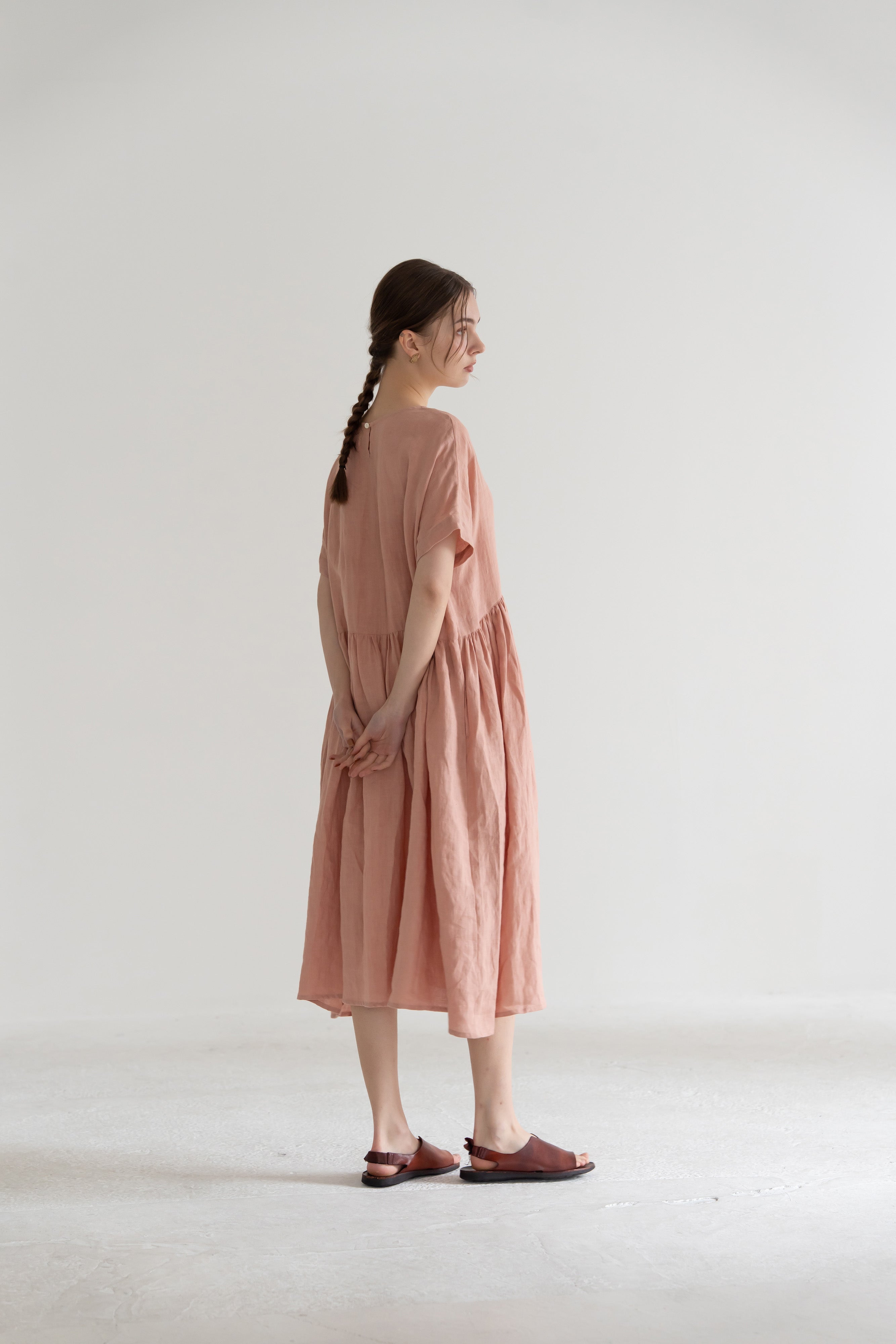 【予約販売】amixYARRA 切替リネンワンピース YR-1624-312