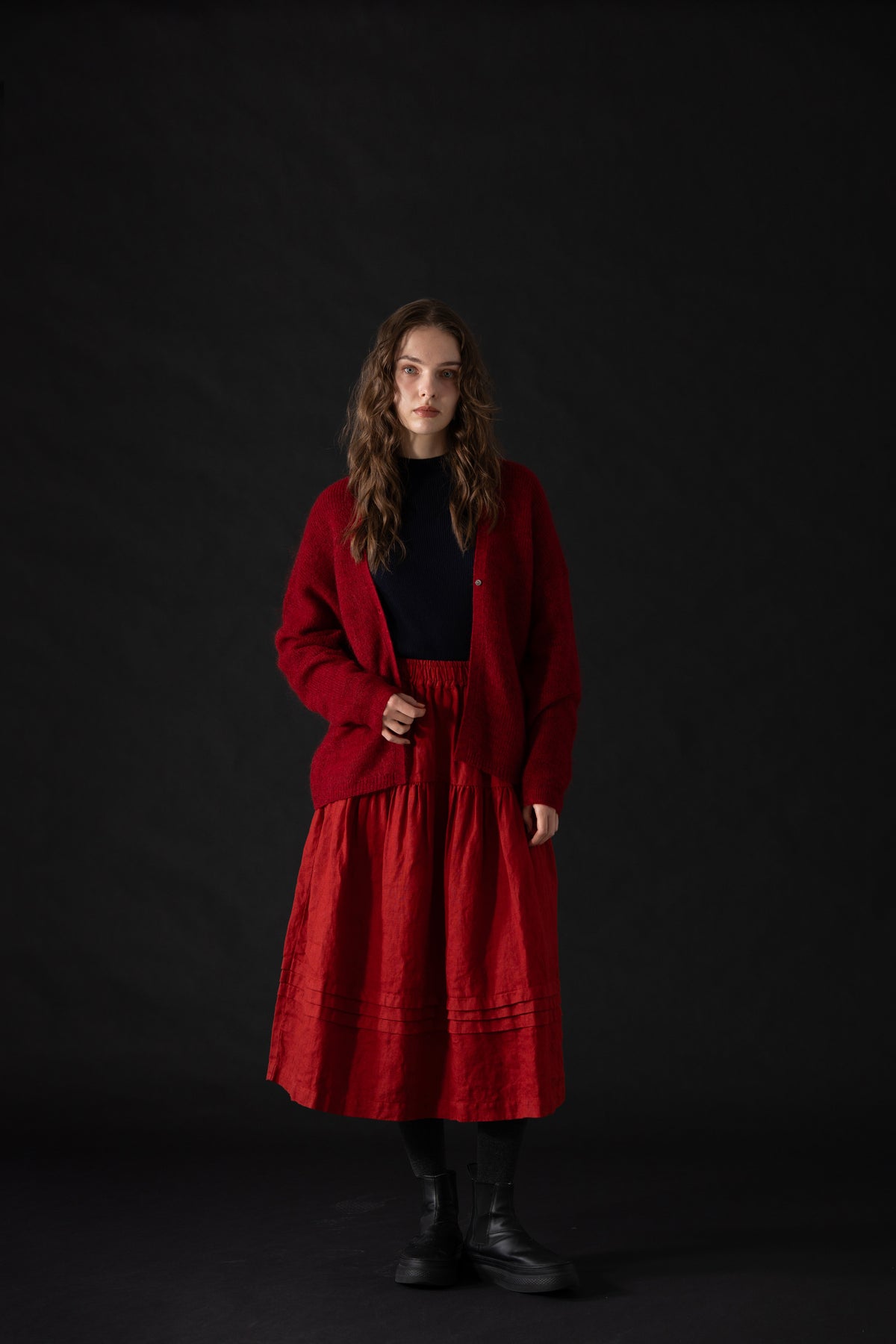 YARRA モヘアブレンドニットカーディガン YR-1642-230
