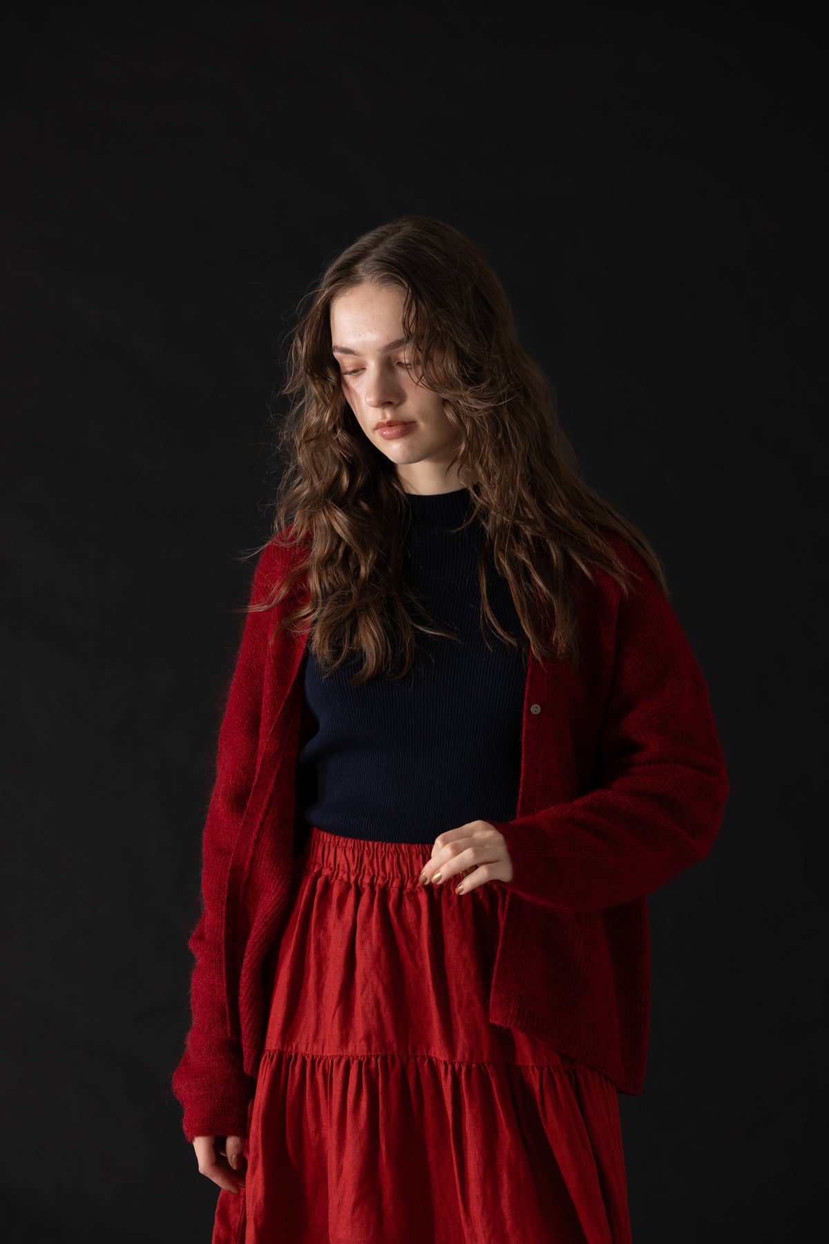 YARRA モヘアブレンドニットカーディガン YR-1642-230