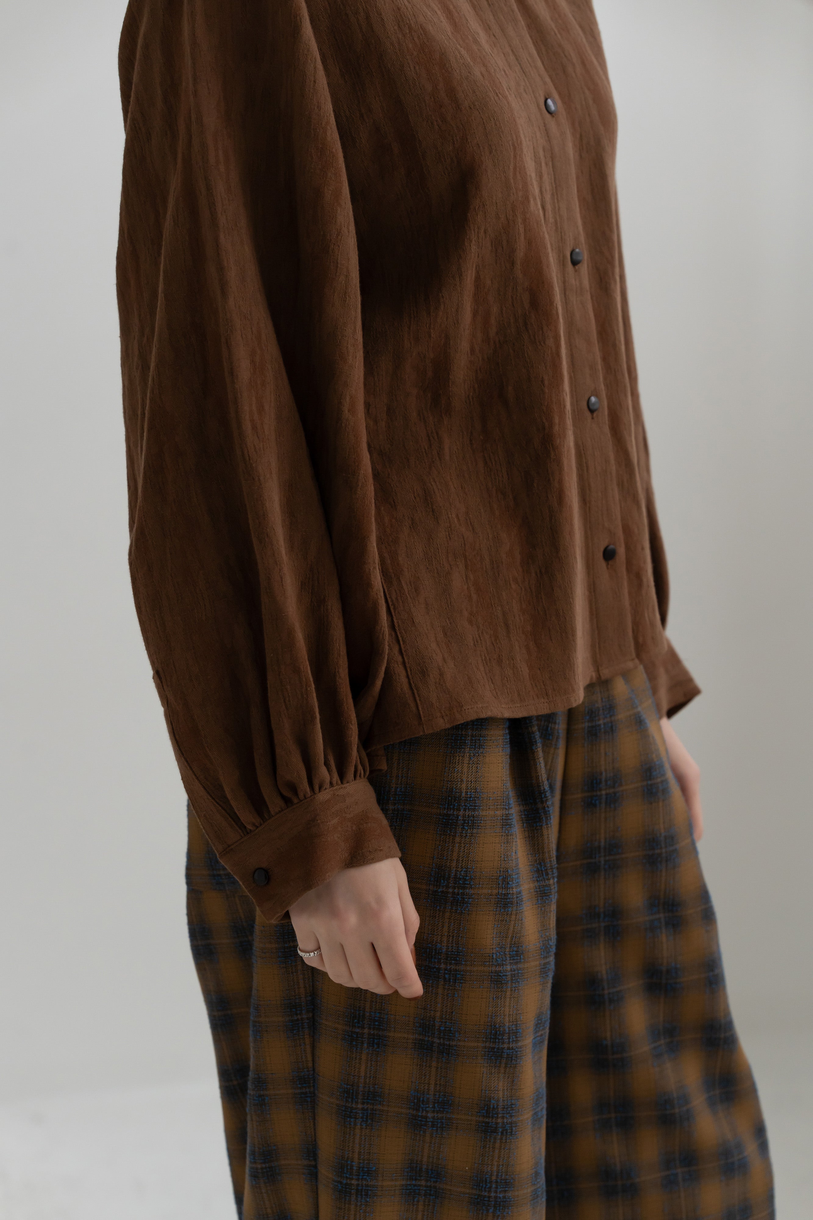 YARRA オンブレチェックワイドパンツ YR-1645-218
