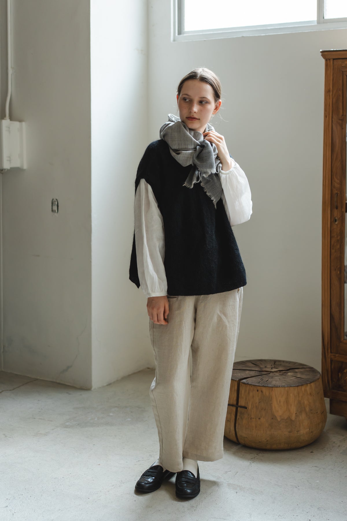 INDIA ウール×シルクストール