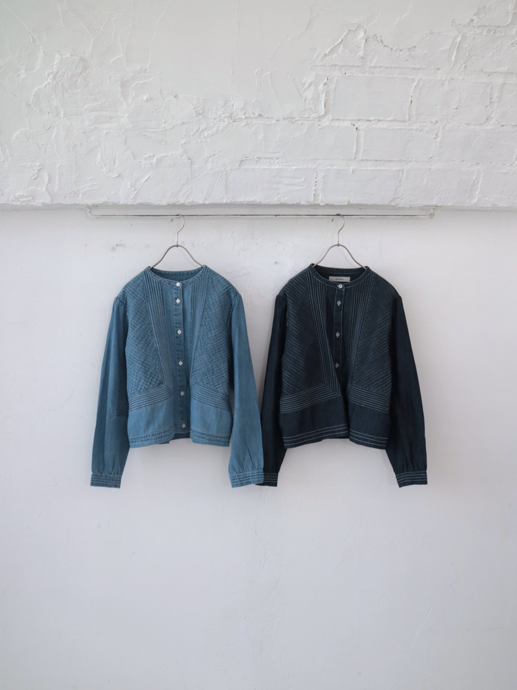 doux bleu ピンタックステッチ デニムシャツ DB-2663-068