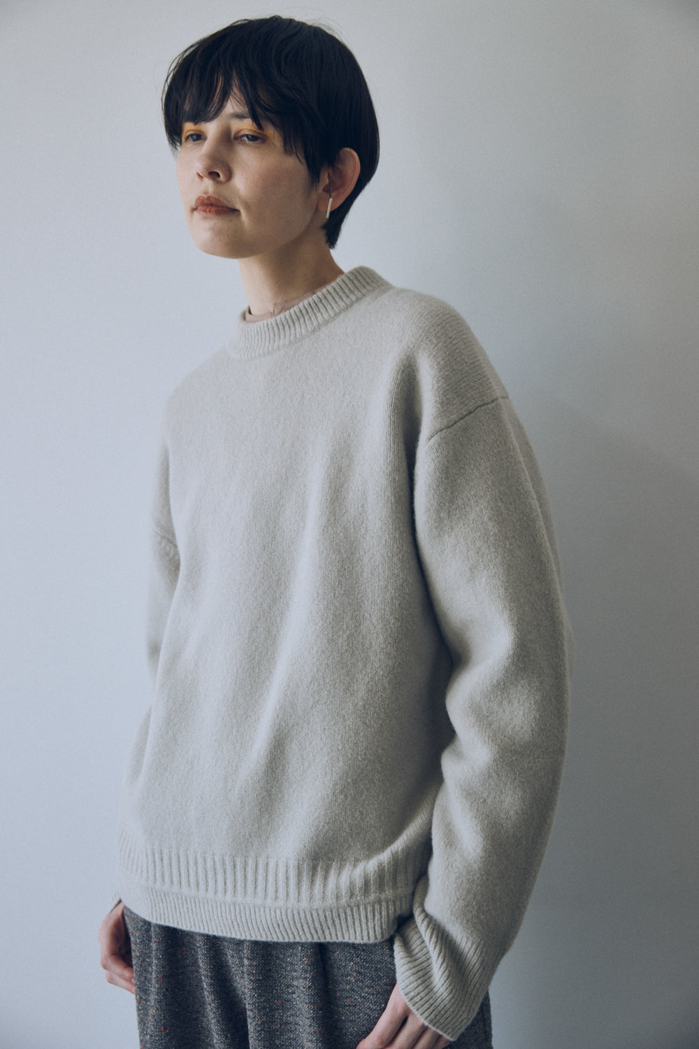 YARRA NEU ヤク混ニットプルオーバー NU-5552-418