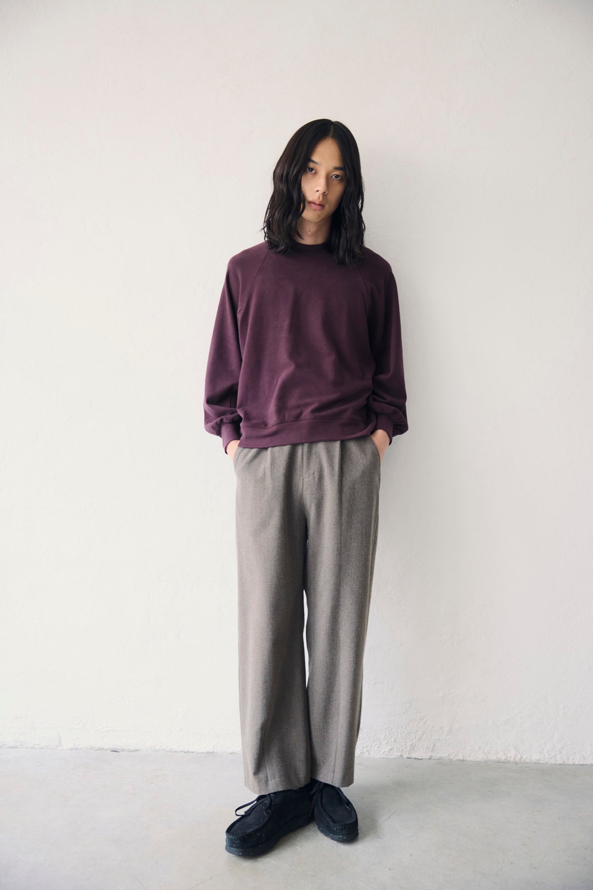 YARRA NEU 裾ダーツ微起毛パンツ NU-5655-440