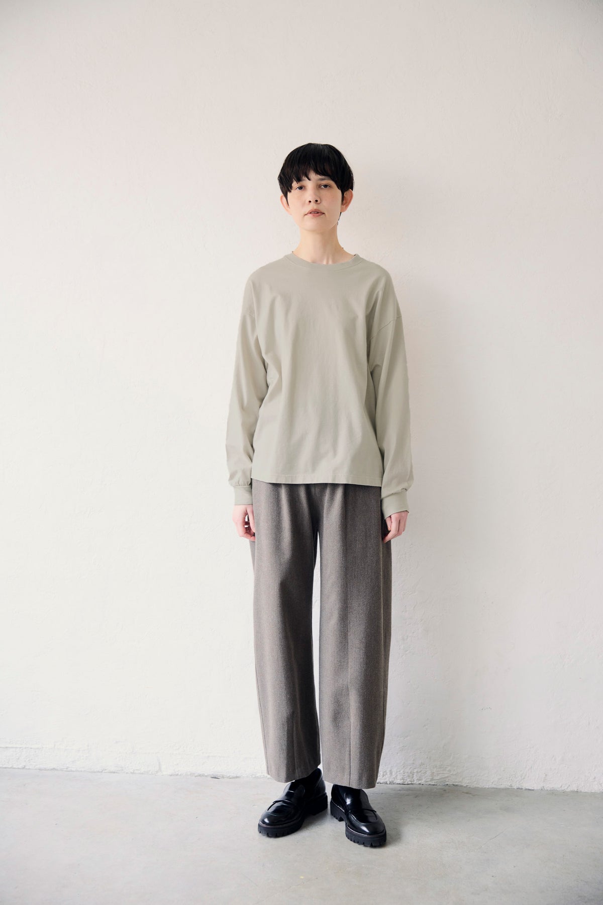 YARRA NEU シアバター加工コットンロングスリーブTシャツ NU-5651-427