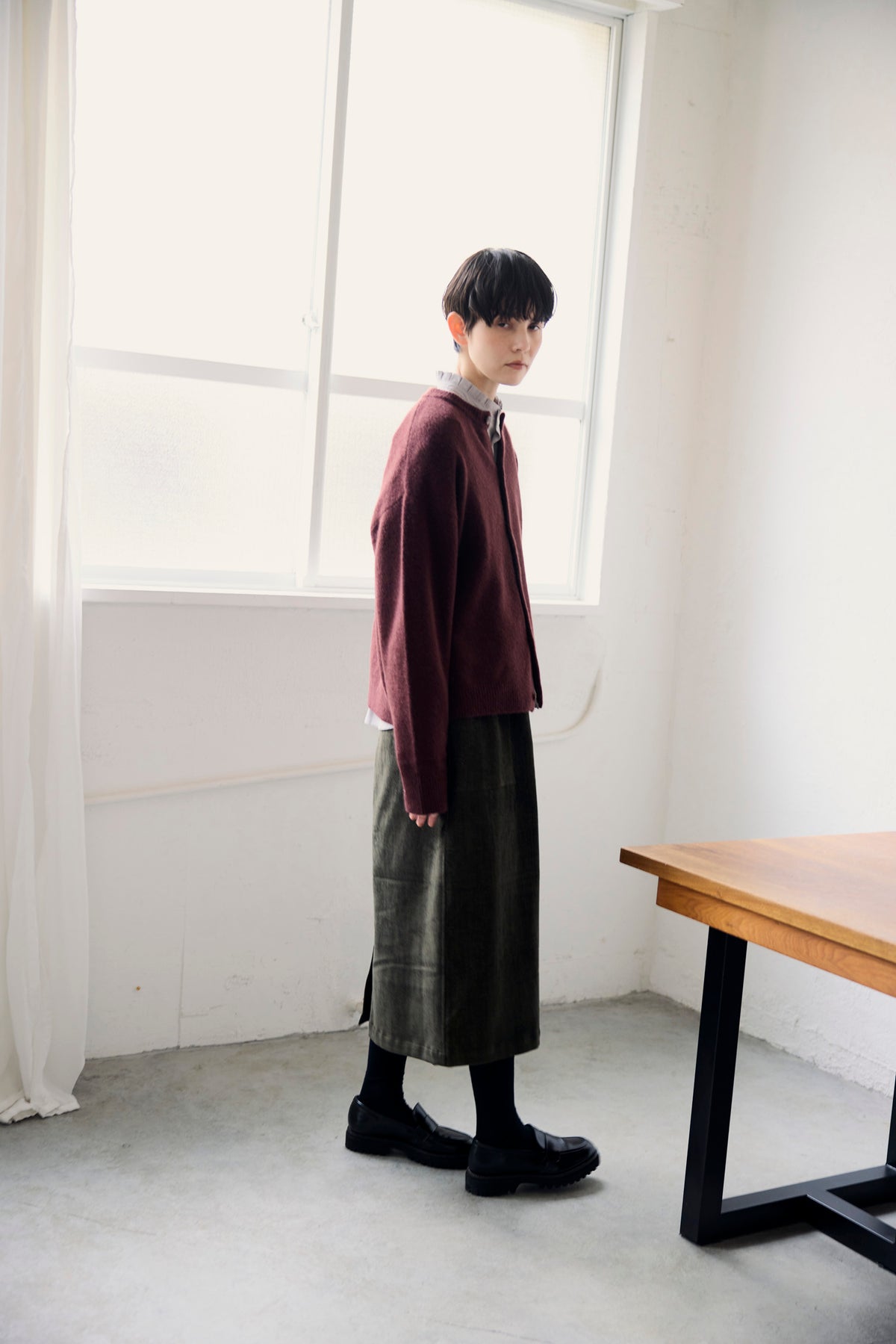 YARRA NEU Iライン微起毛スカート NU-5656-444