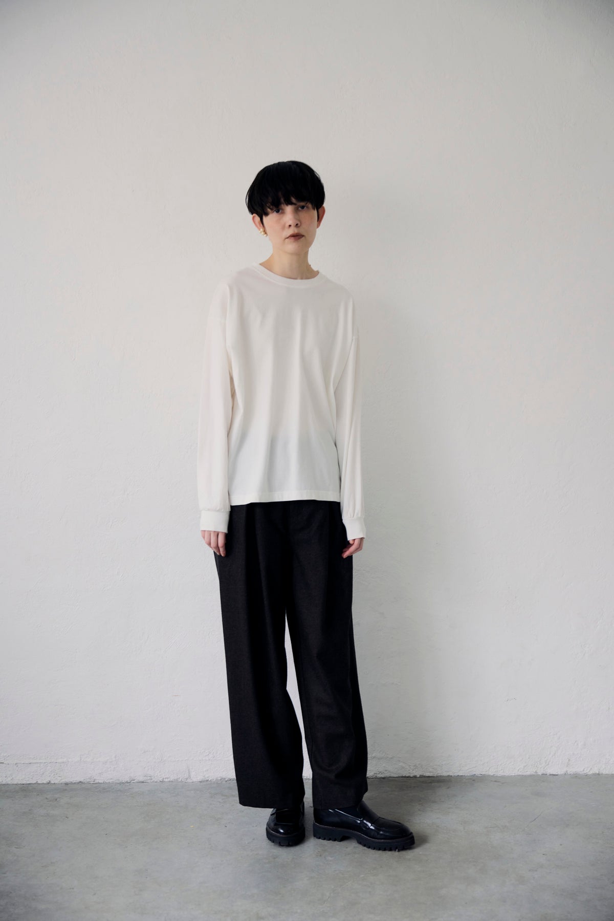YARRA NEU シアバター加工コットンロングスリーブTシャツ NU-5651-427