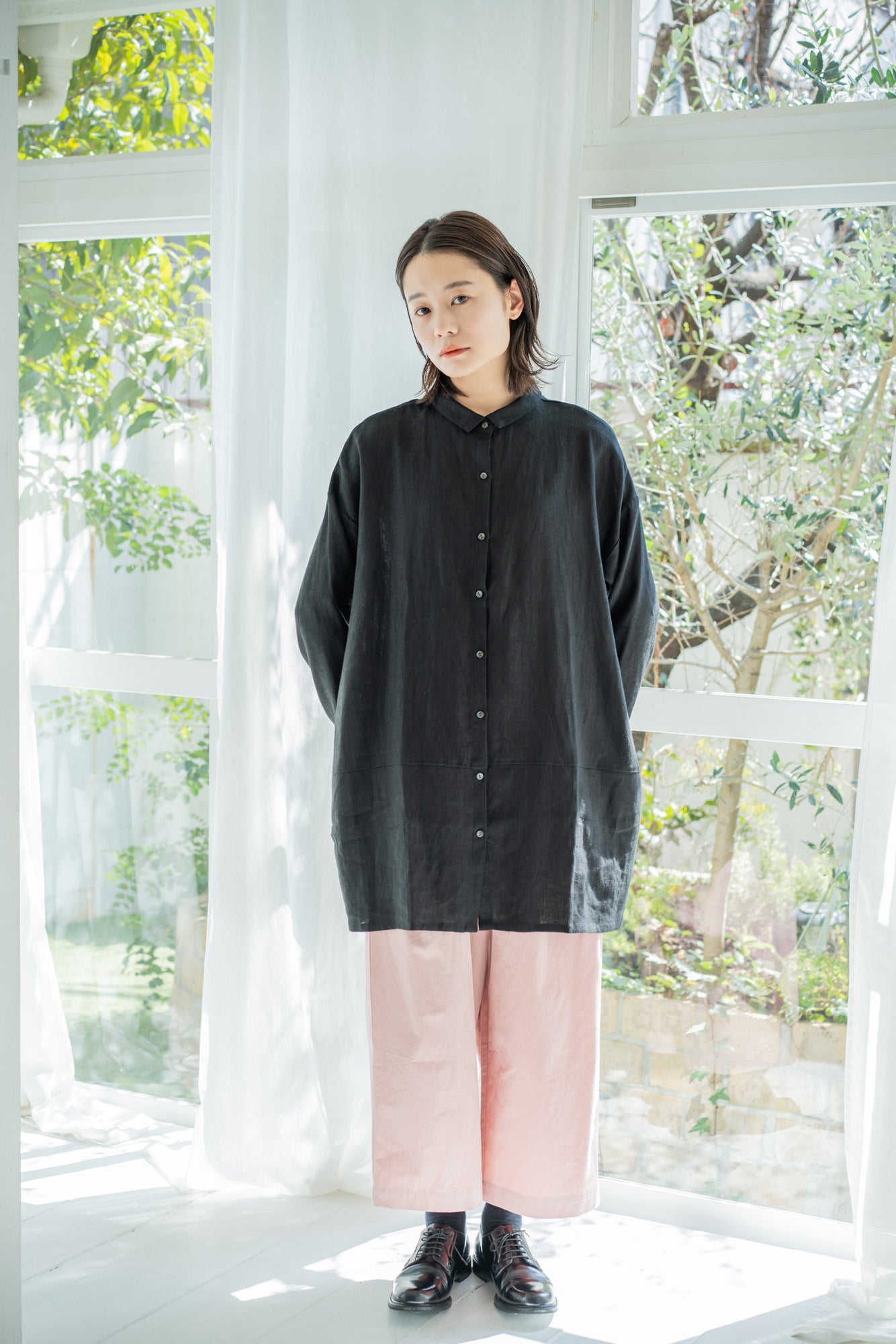 YARRA 9分丈たっぷりタックパンツ YR-1445-210