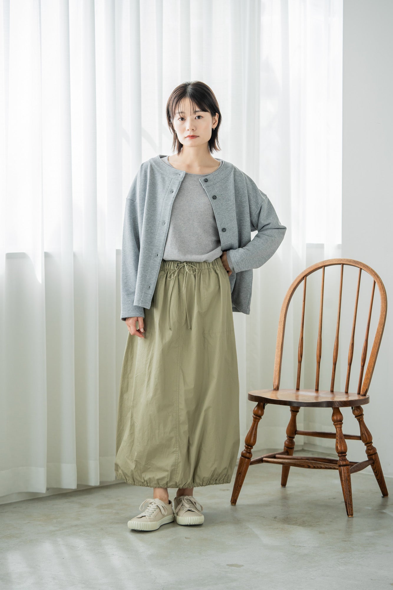 YARRA コットンカシミヤワイドプルオーバー YR-1412-201