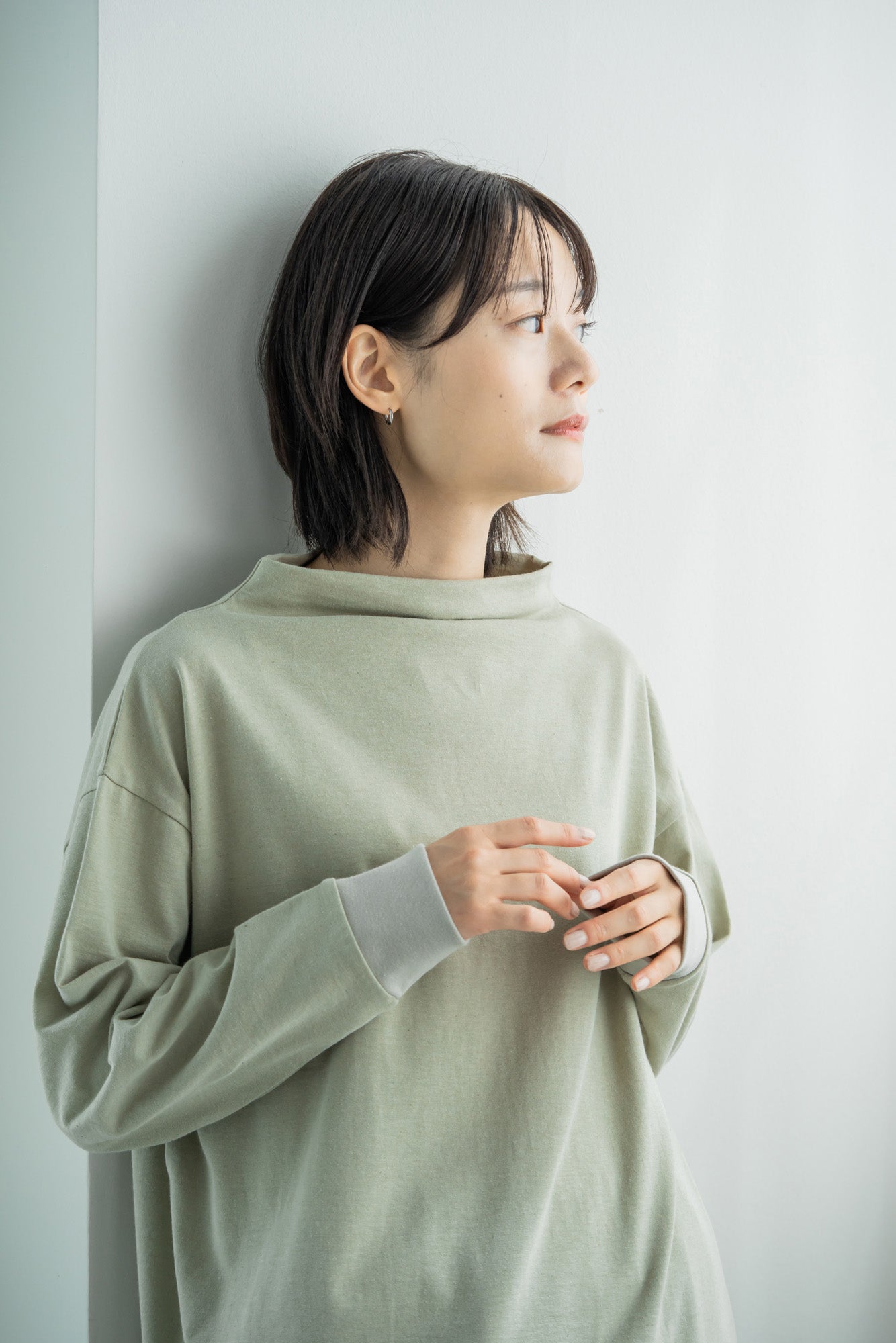 YARRA ハイネックワイドプルオーバー YR-1411-216