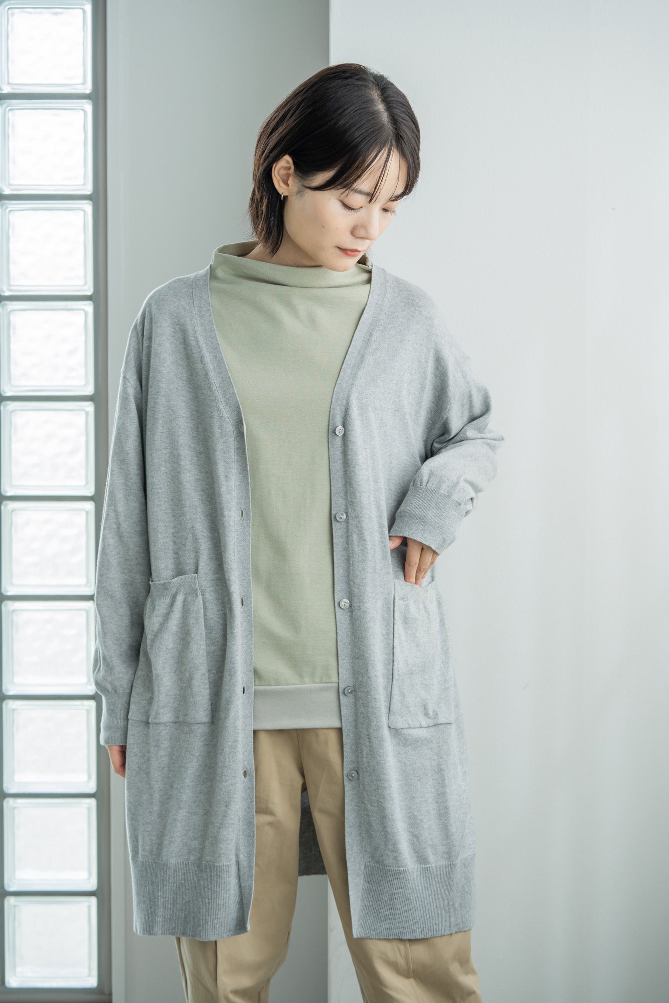 YARRA ハイネックワイドプルオーバー YR-1411-216