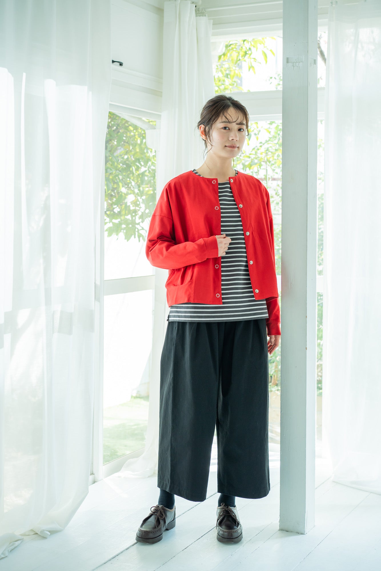 YARRA 9分丈たっぷりタックパンツ YR-1445-210