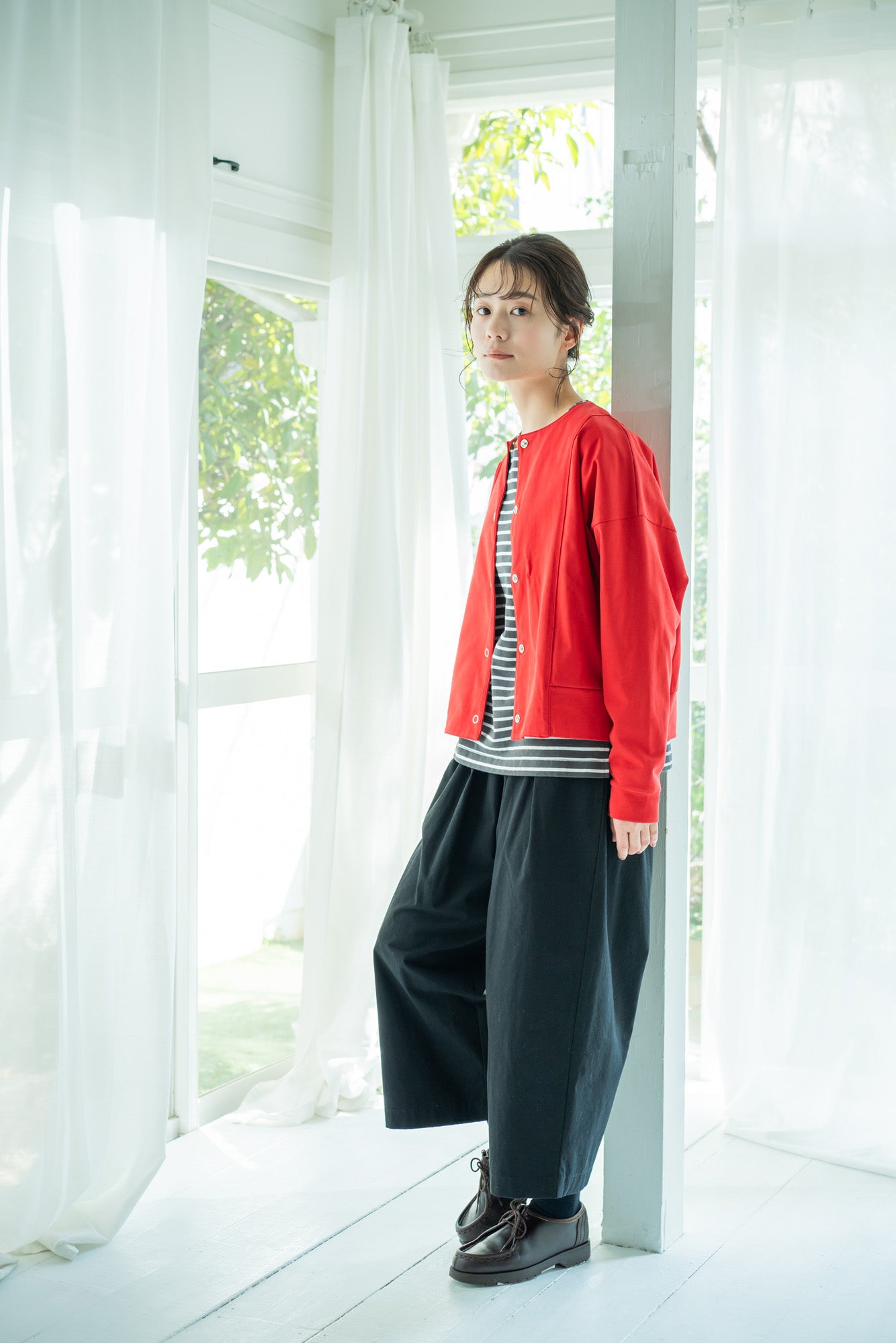 YARRA 9分丈たっぷりタックパンツ YR-1445-210