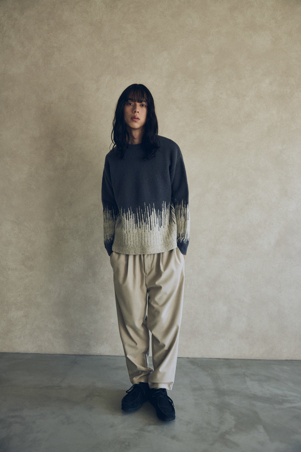 YARRA NEU コンビJQDニットプルオーバー NU-5552-421