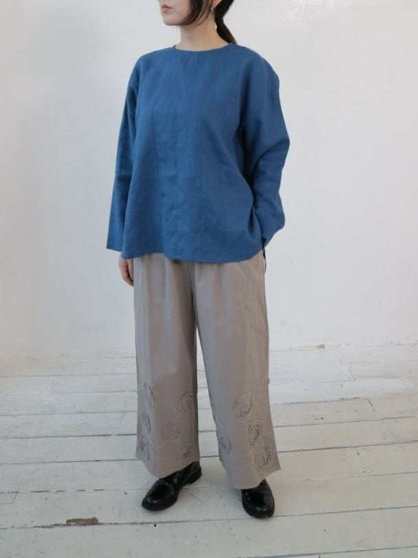 YARRA INDIAドットテープ刺繍パンツ YR-1545-209