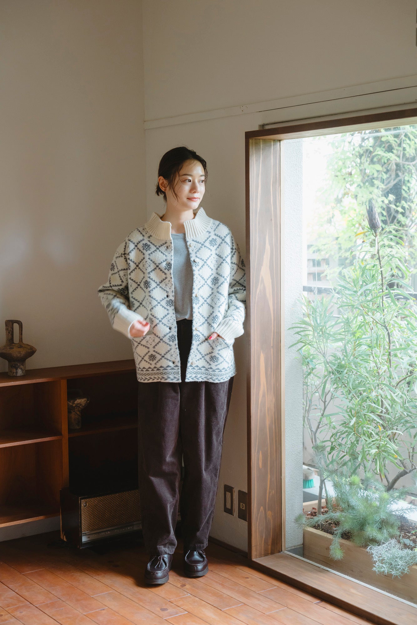 YARRA オリジナルジャガードカーディガン YR-1552-277