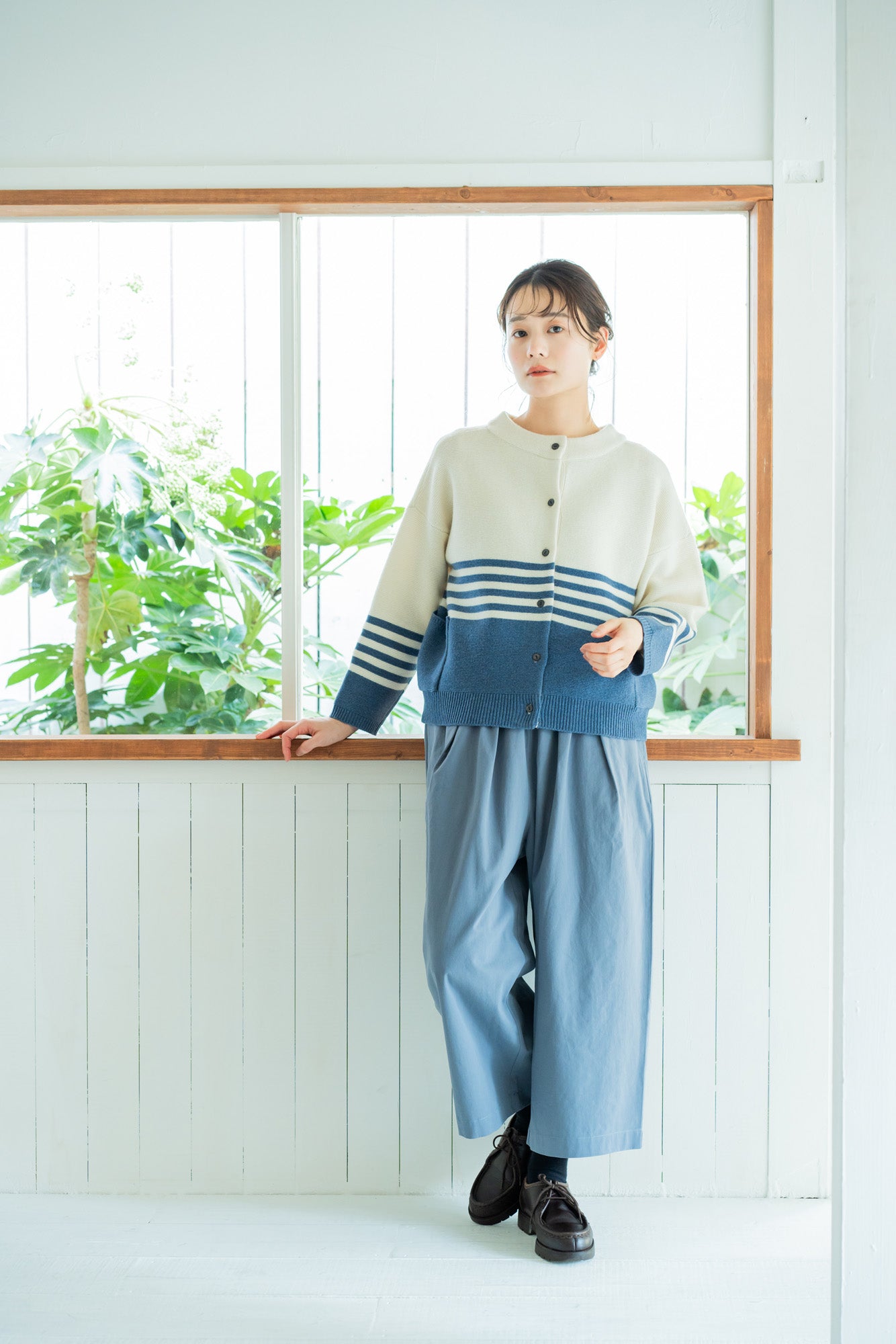 YARRA 9分丈たっぷりタックパンツ YR-1445-210