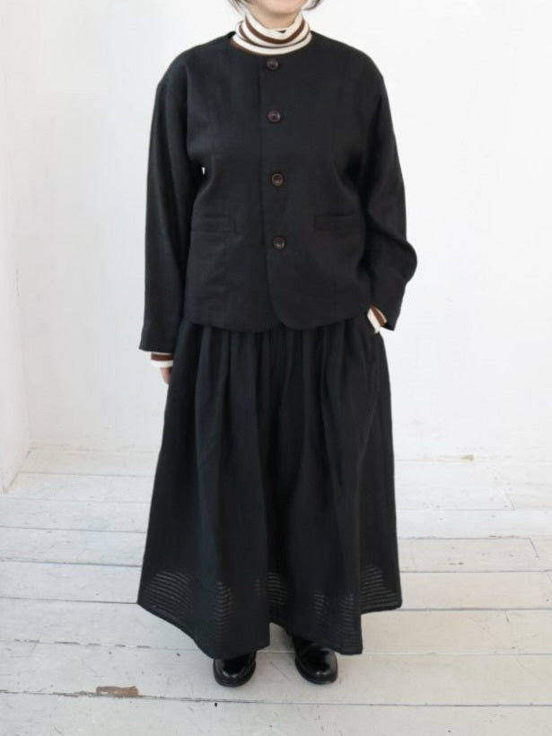 YARRA リネン100ノーカラージャケット YR-1547-215