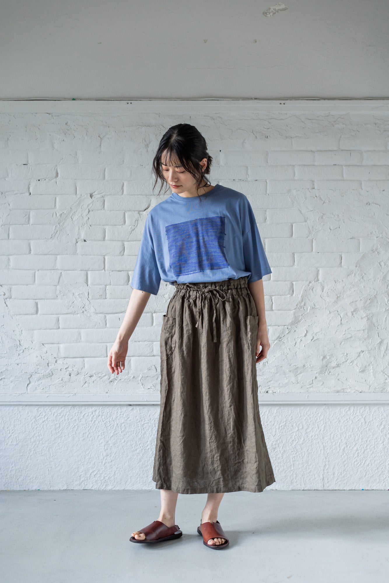 YARRA ハンドペイントプリントTEE YR-1521-250