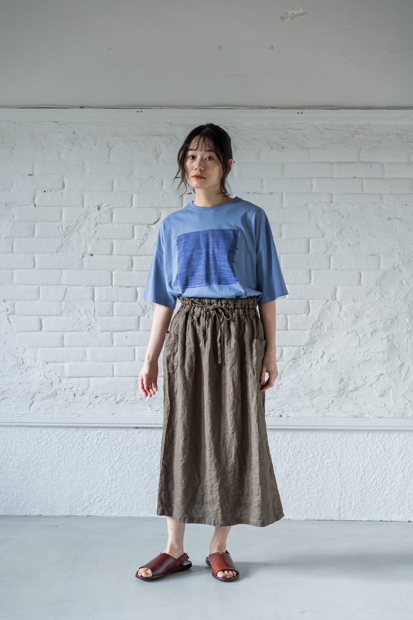 YARRA ハンドペイントプリントTEE YR-1521-250