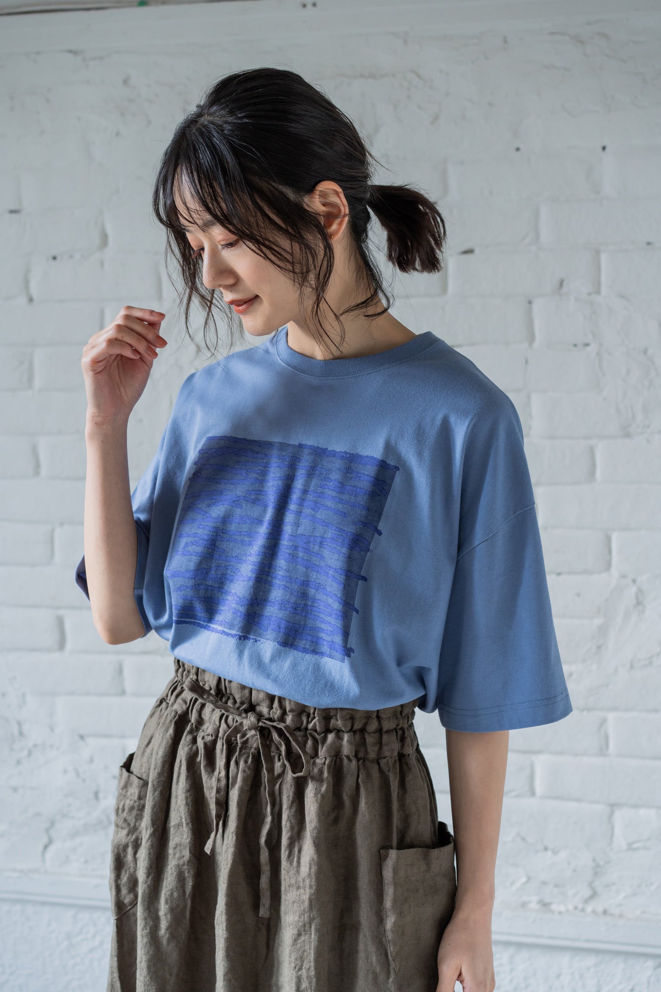 YARRA ハンドペイントプリントTEE YR-1521-250