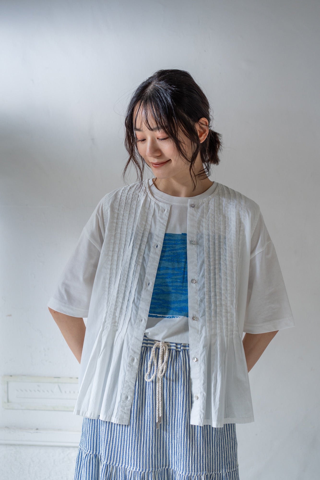 YARRA ハンドペイントプリントTEE YR-1521-250