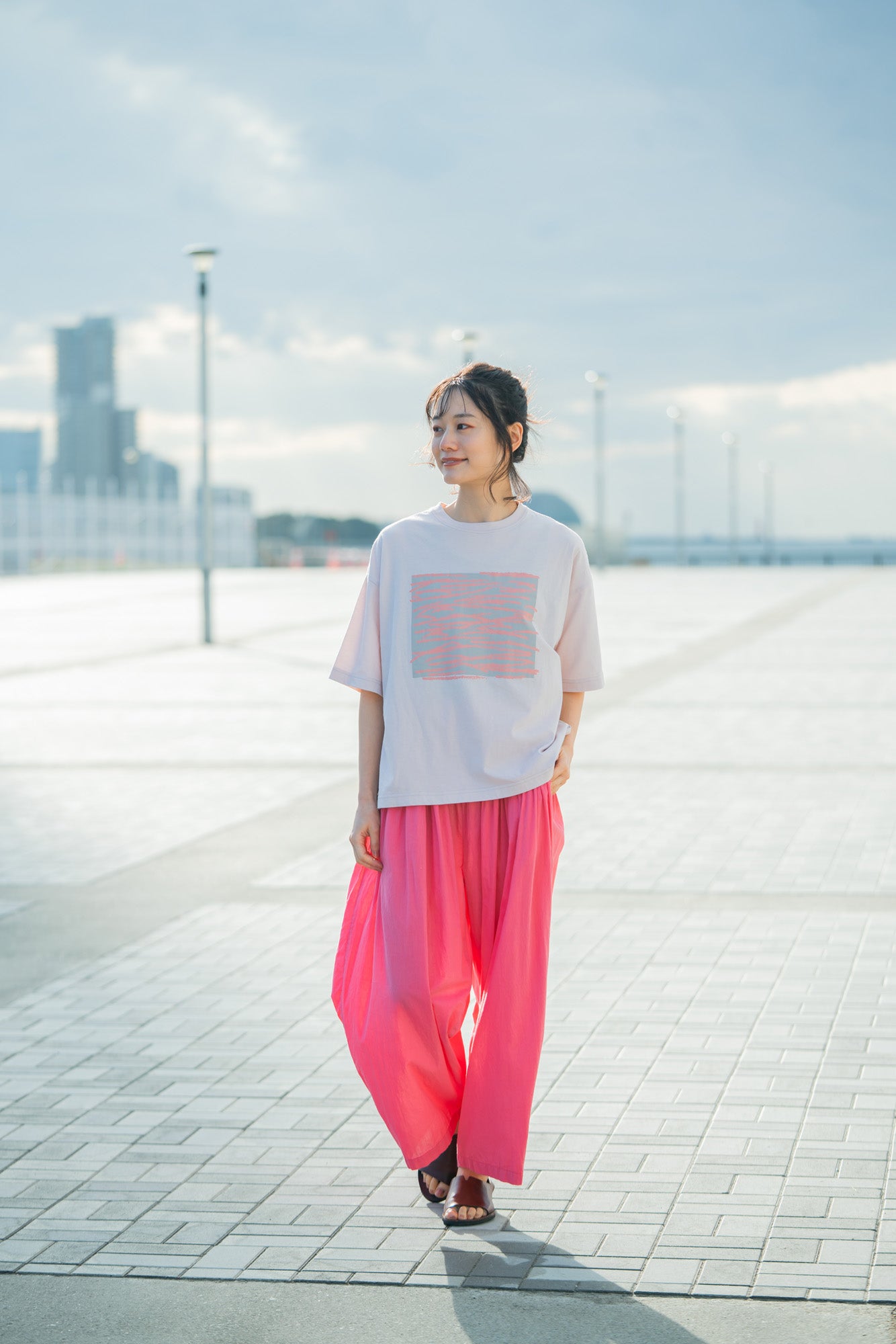 YARRA ハンドペイントプリントTEE YR-1521-250