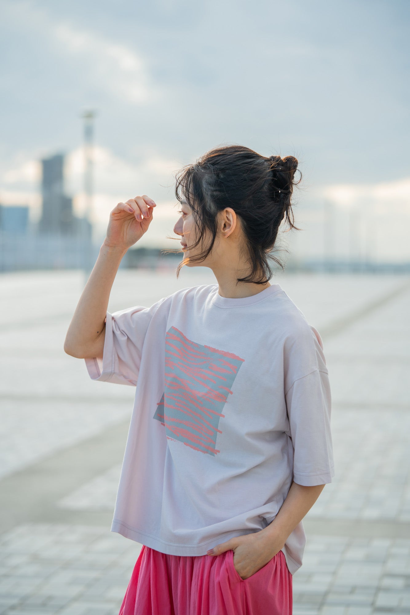 YARRA ハンドペイントプリントTEE YR-1521-250