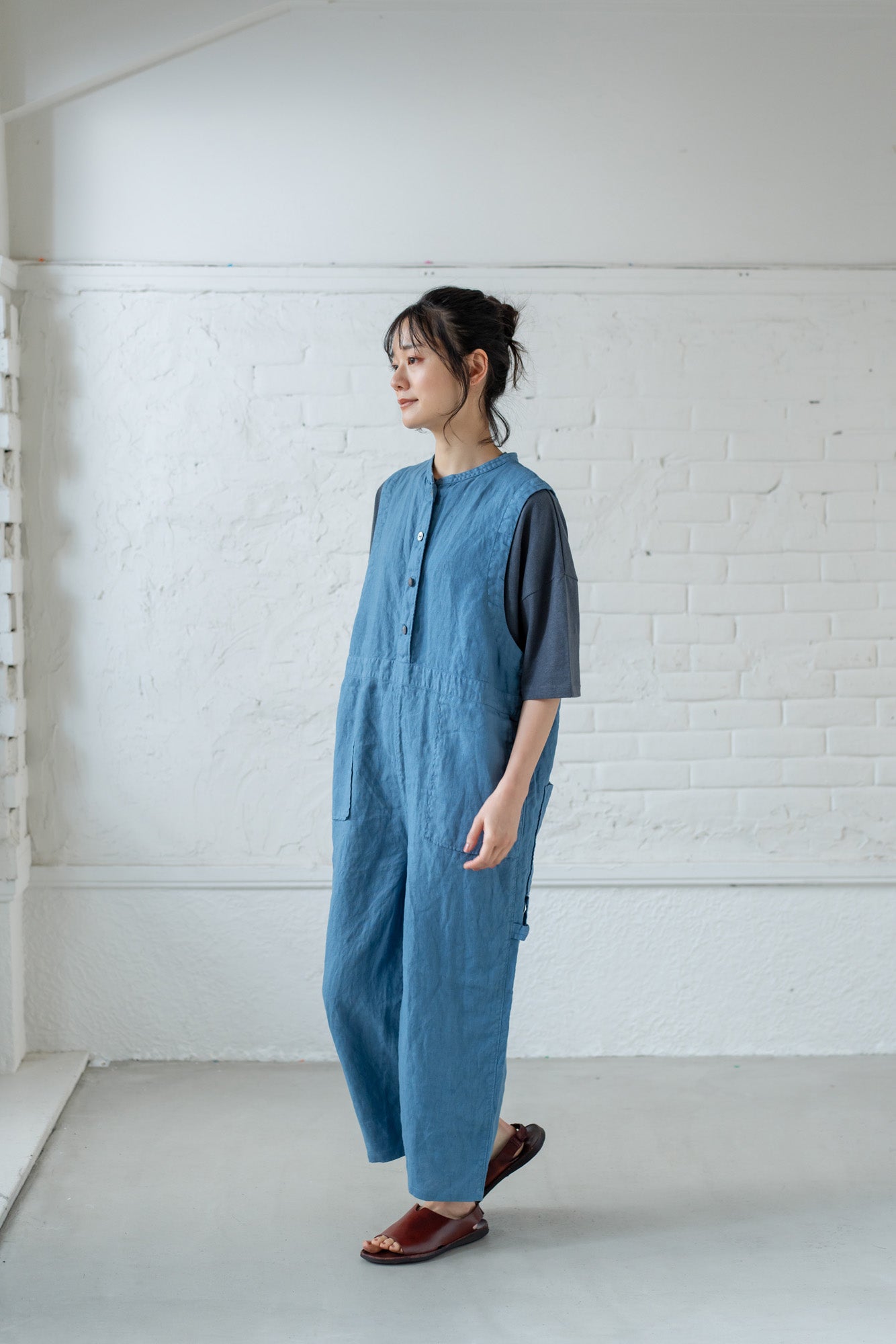 YARRA ベルギーリネン半袖TEE YR-1521-275
