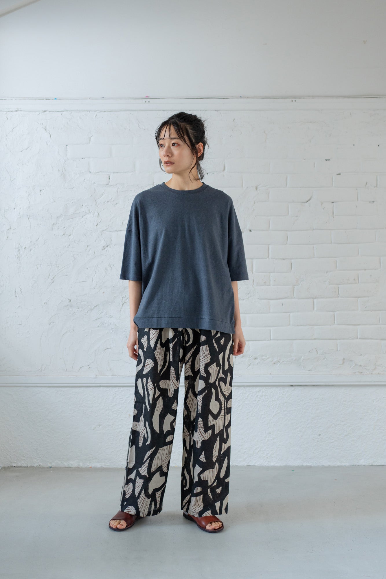 YARRA ベルギーリネン半袖TEE YR-1521-275