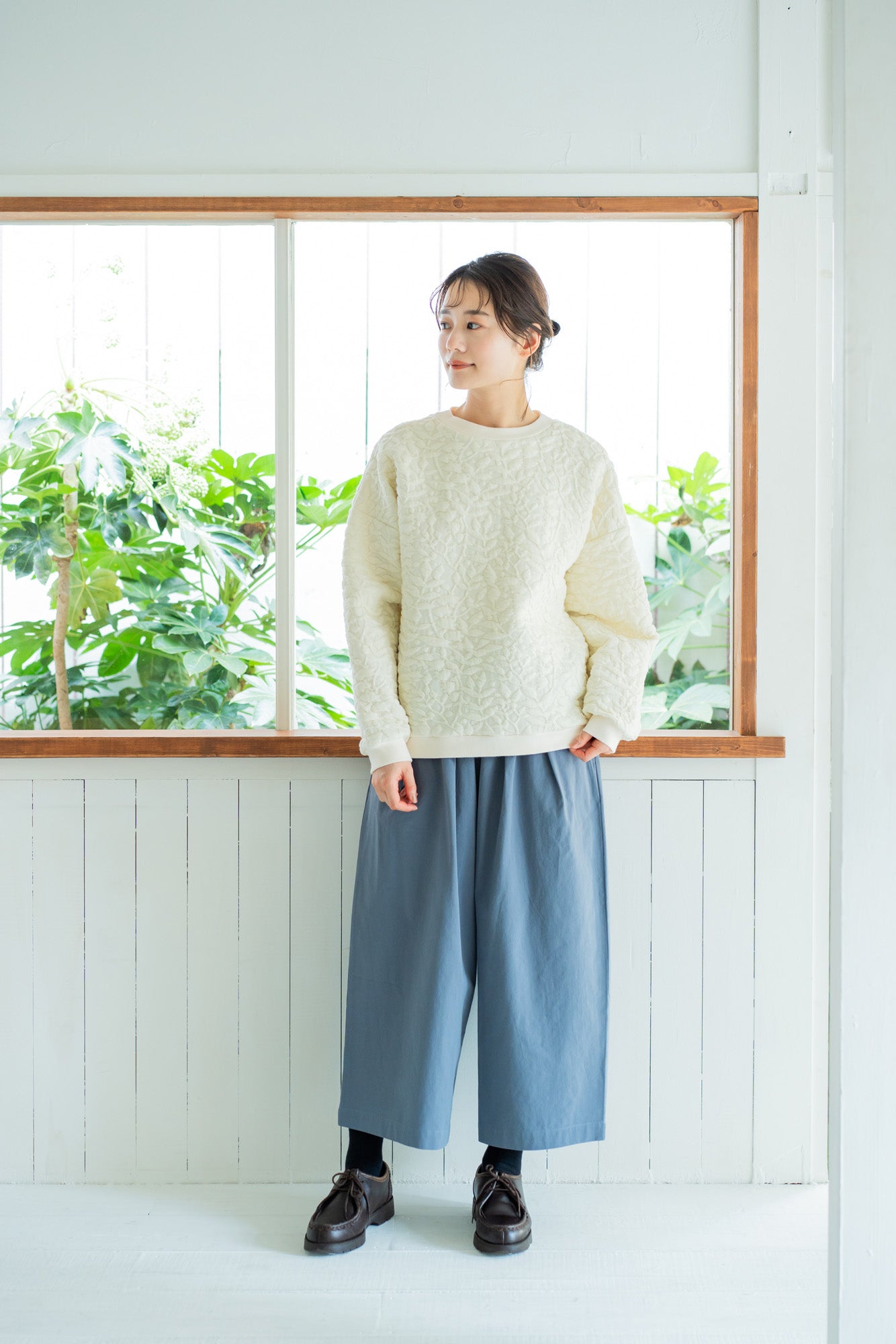 YARRA 9分丈たっぷりタックパンツ YR-1445-210