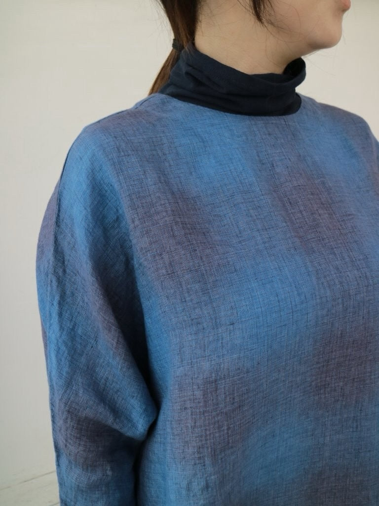 YARRA リネン100ワイド2WAYブラウス YR-1543-205