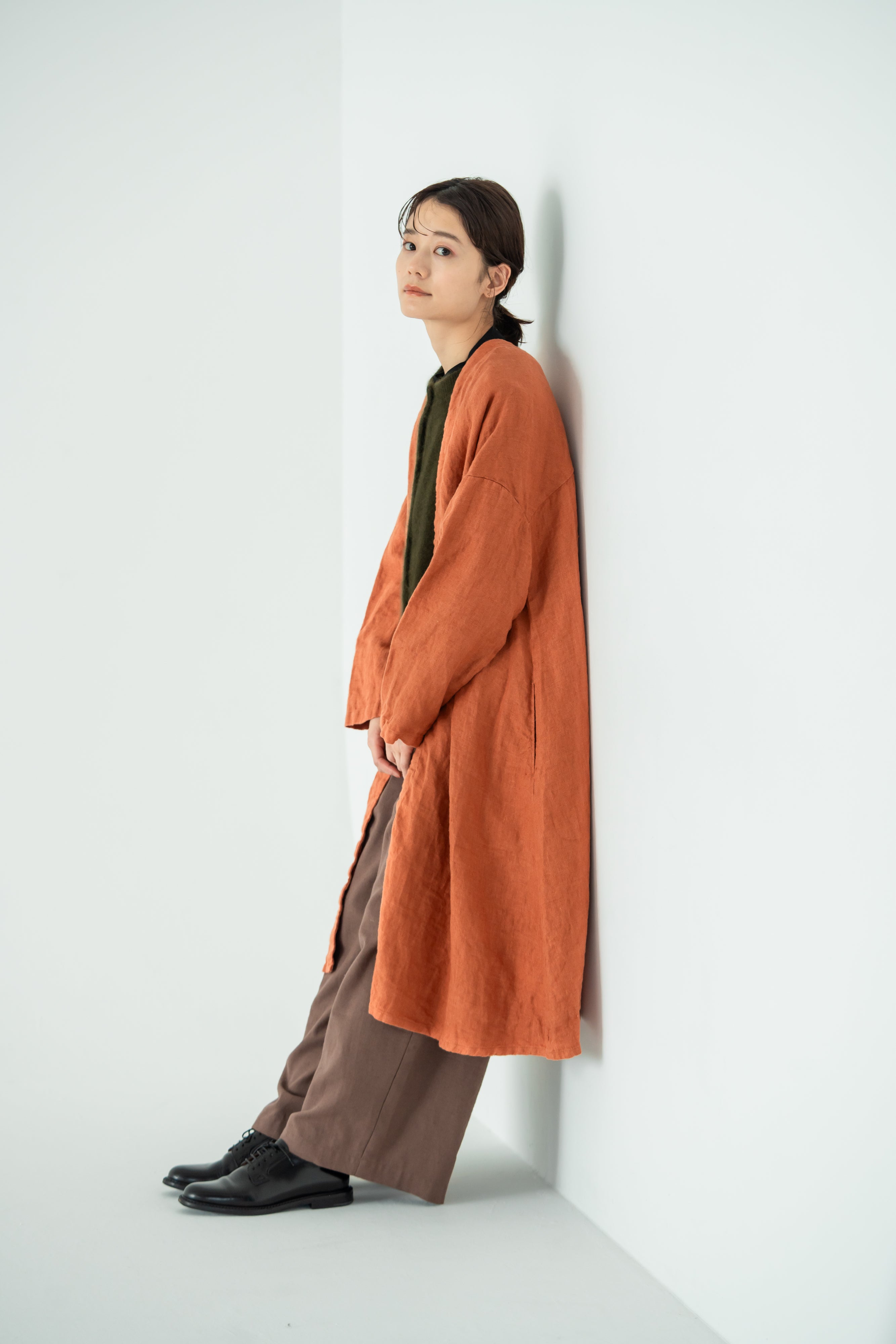 YARRA リネンウール起毛ガウンコート YR-1457-270