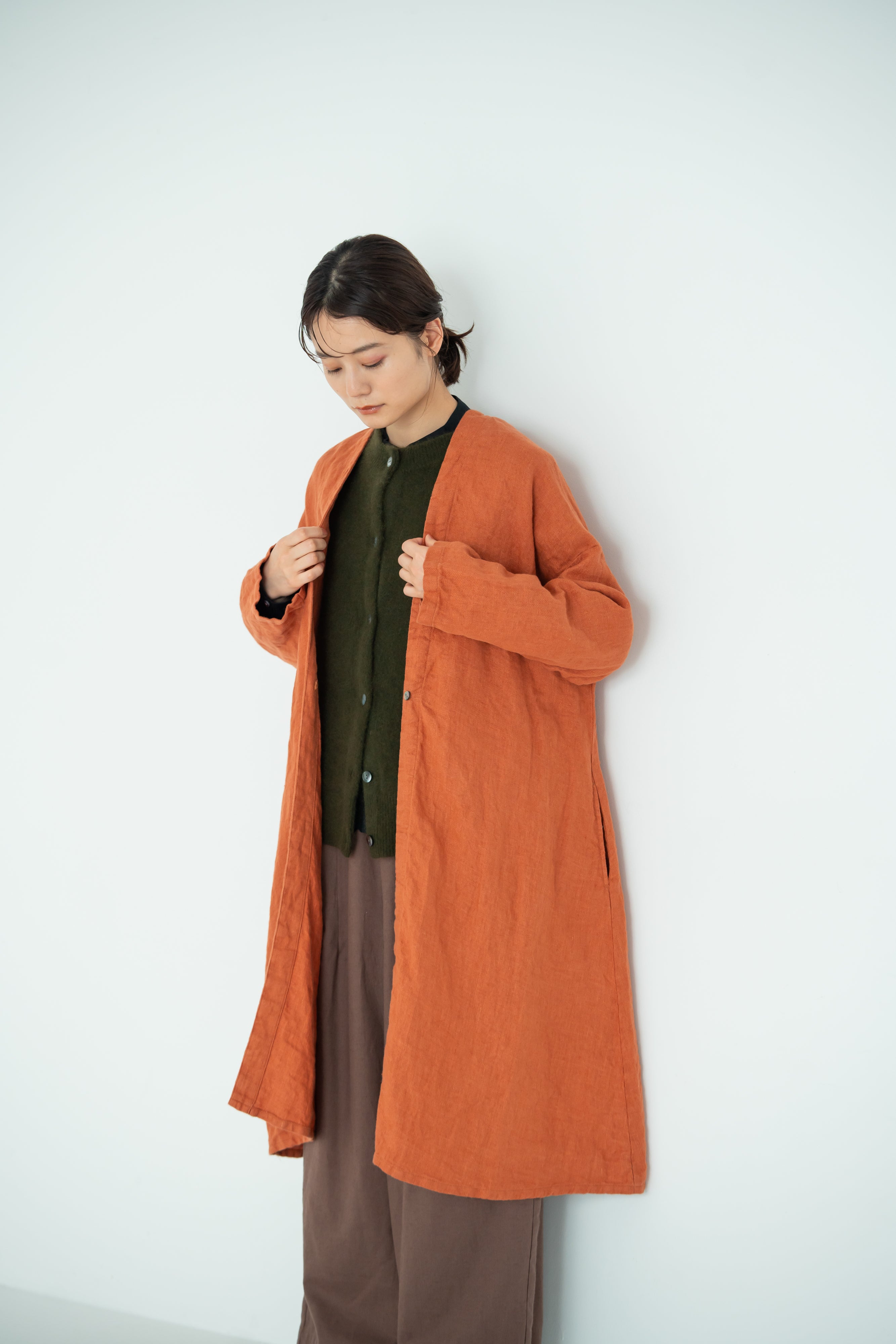 YARRA リネンウール起毛ガウンコート YR-1457-270