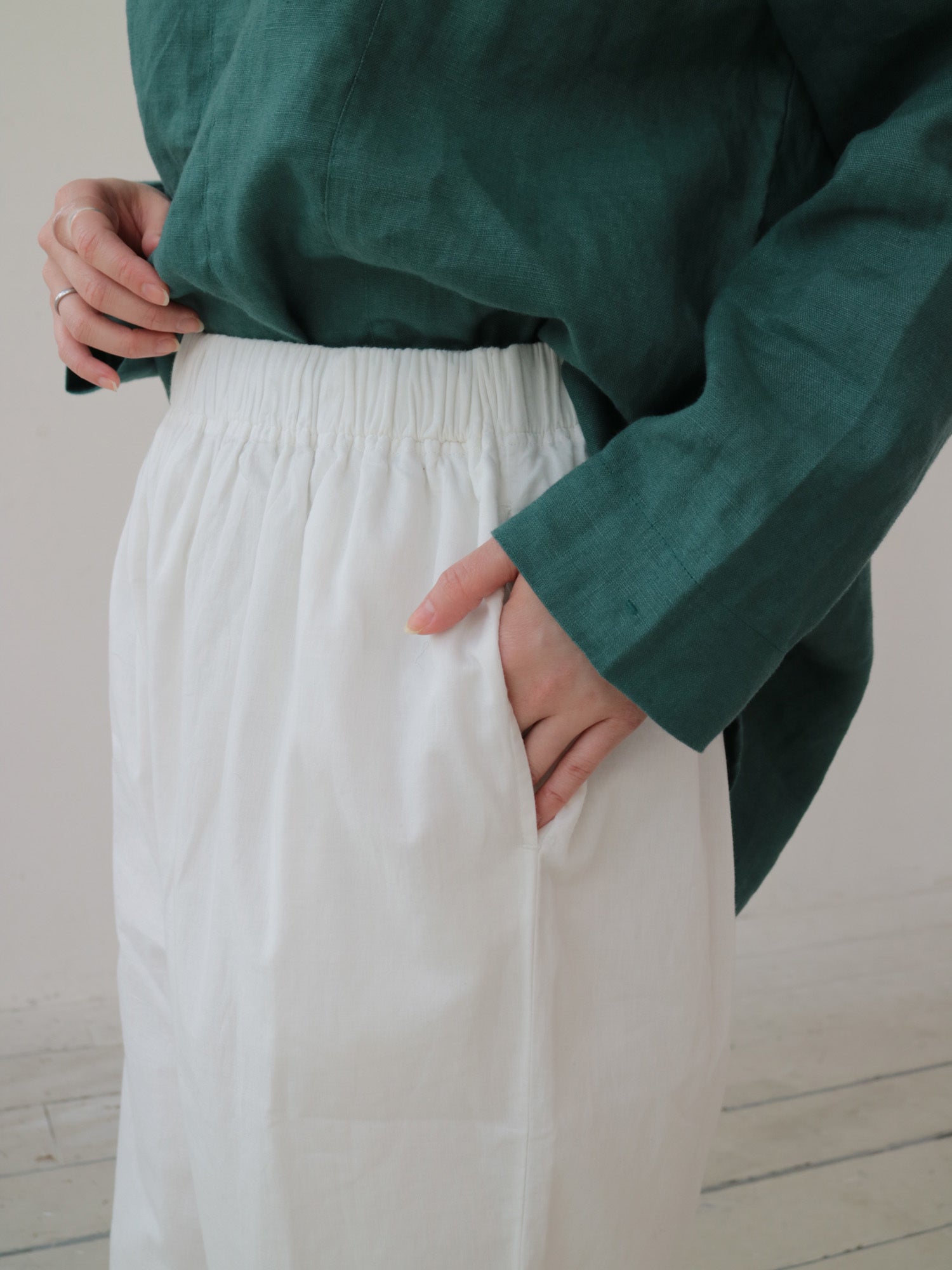 YARRA INDIAドットテープ刺繍パンツ YR-1545-209