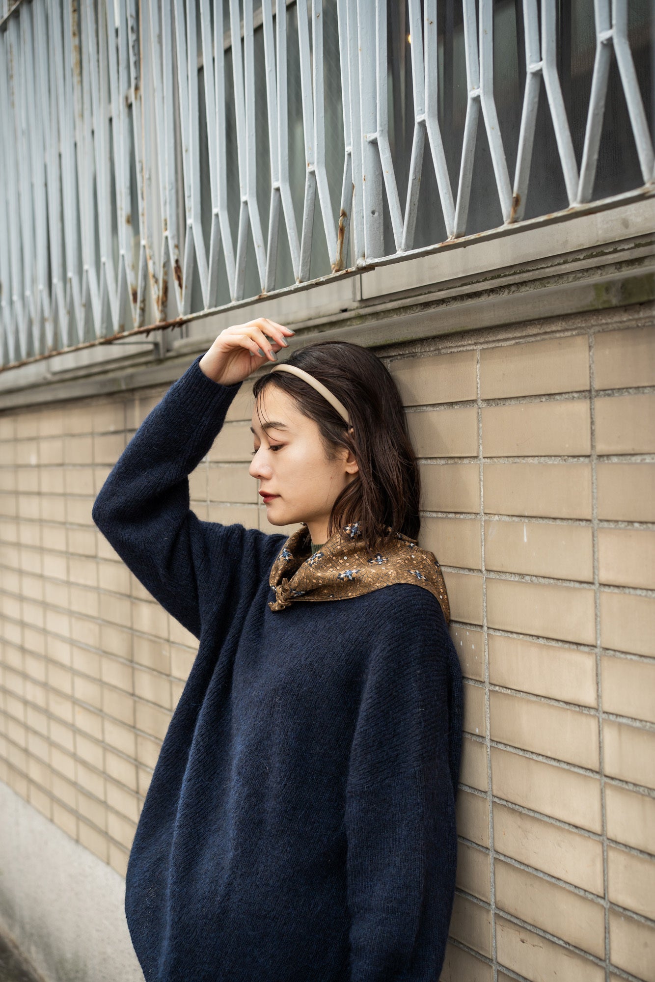 YARRA INDIAプリントスカーフ YR-1549-214