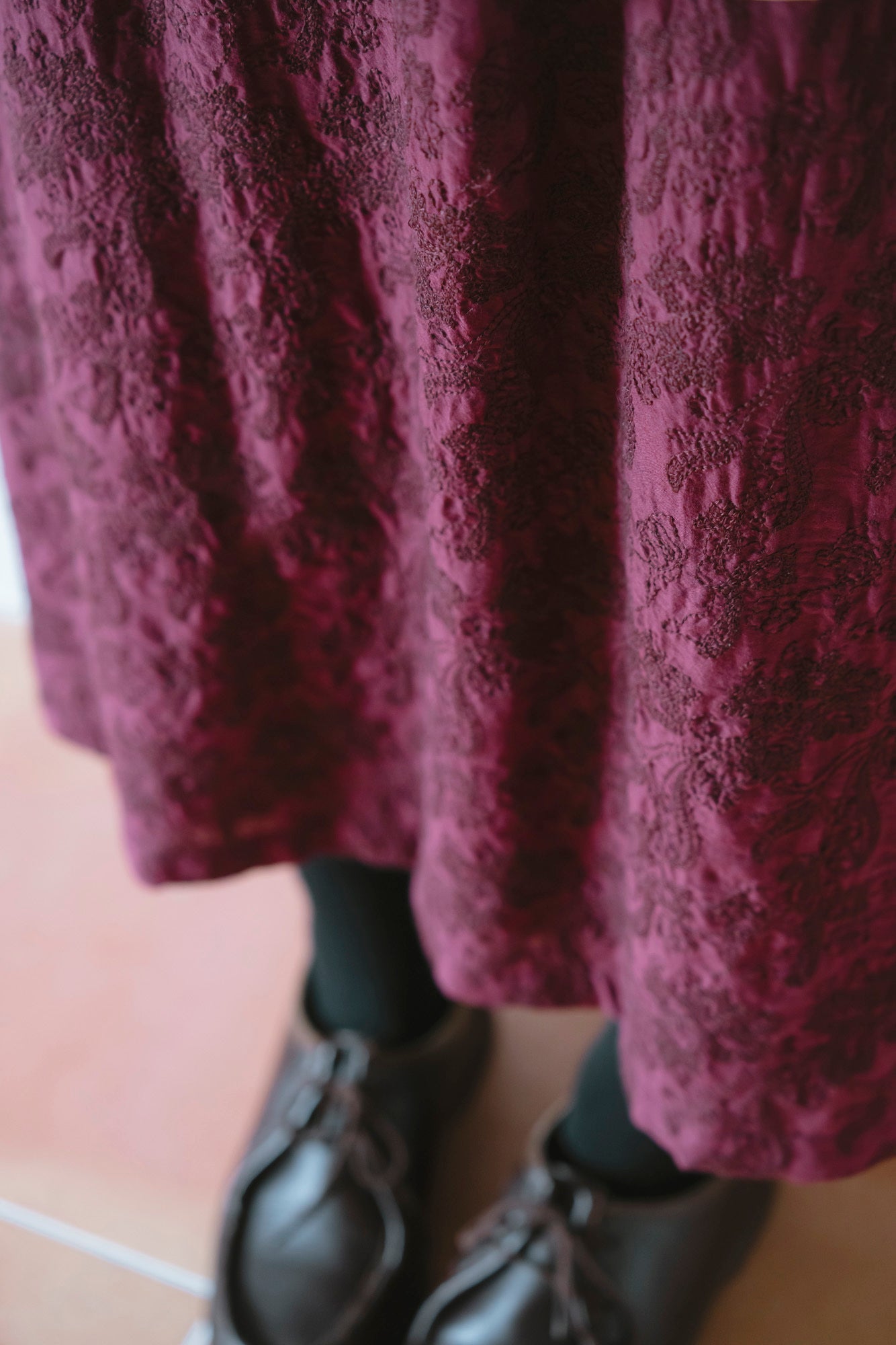 YARRA INDIAボイル刺繍スカート YR-1556-251