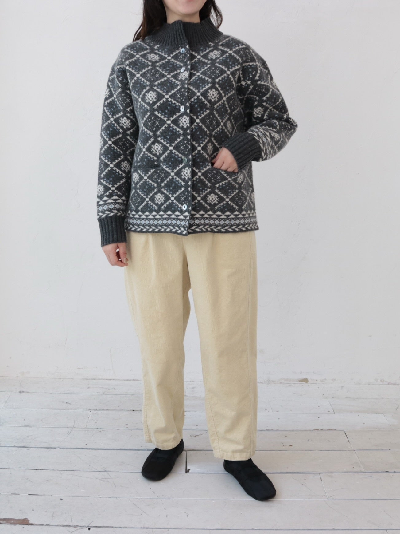 YARRA オリジナルジャガードカーディガン YR-1552-277