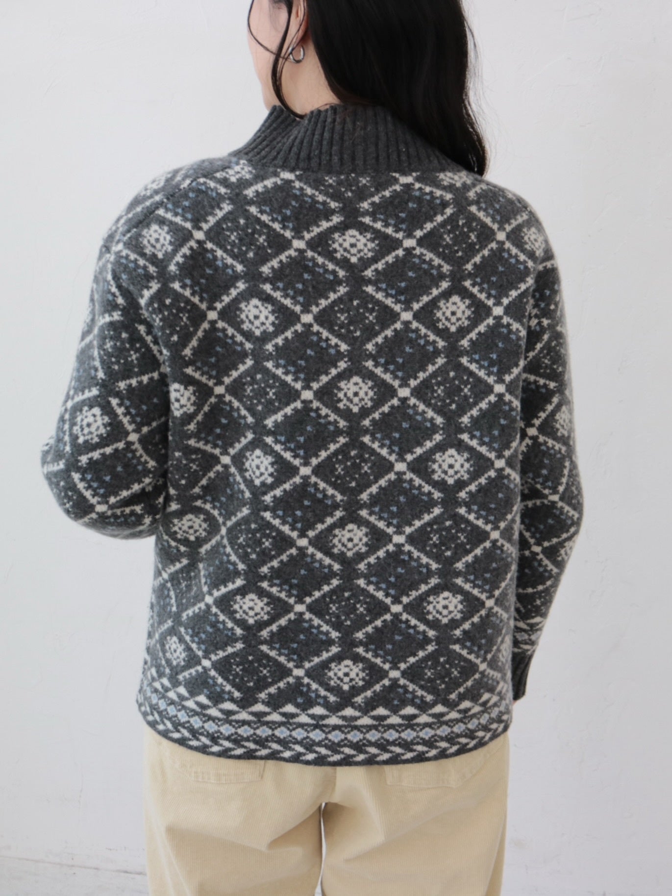 YARRA オリジナルジャガードカーディガン YR-1552-277