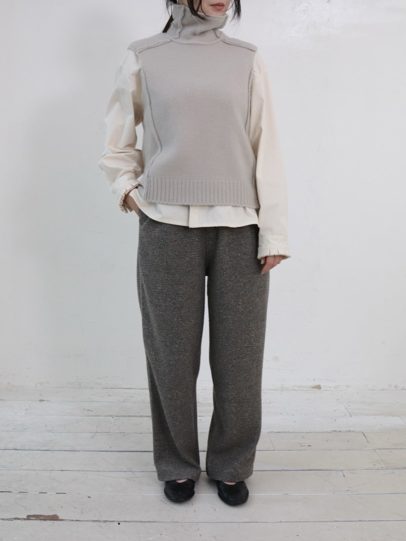 YARRA NEU カラーネップ起毛パンツ NU-5555-424