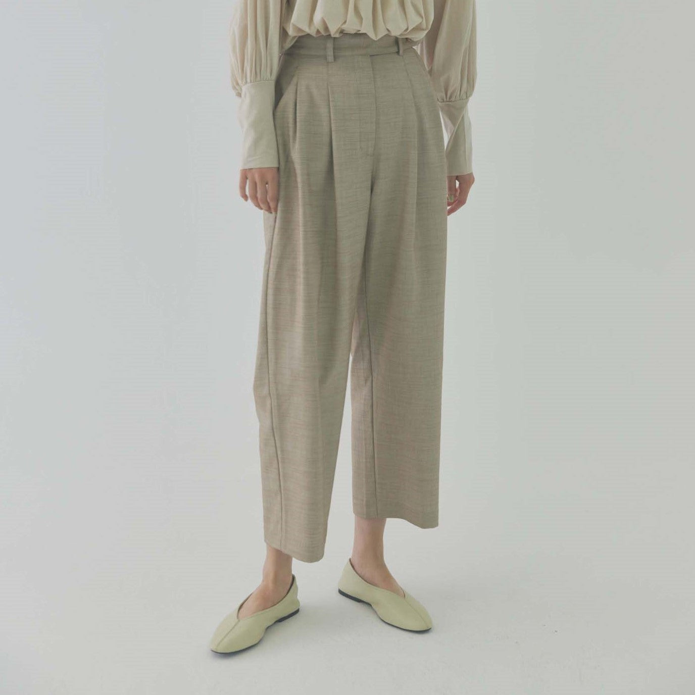 doux bleu ワイドストレートタックパンツ DB-2415-003