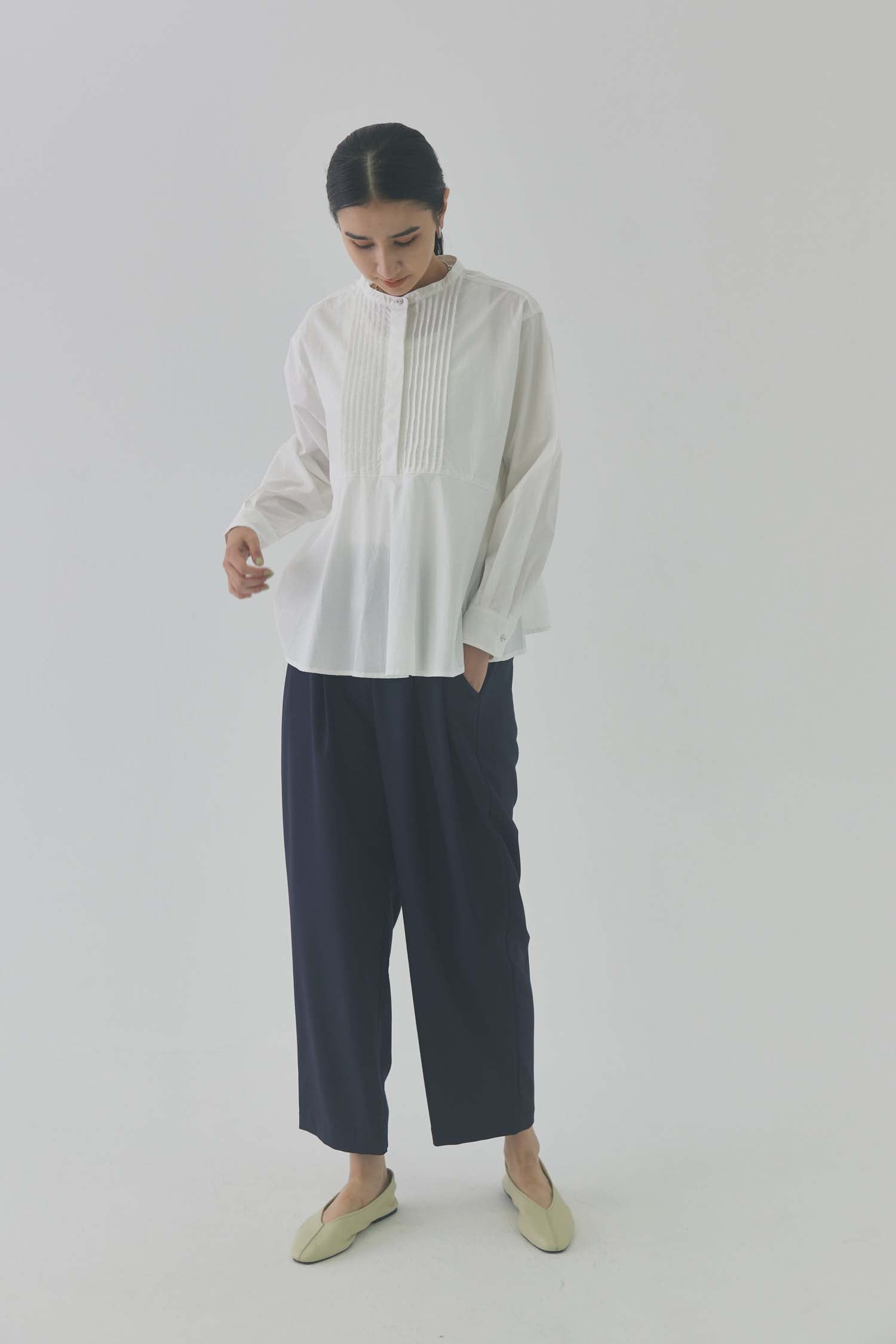 doux bleu ワイドストレートタックパンツ DB-2415-003