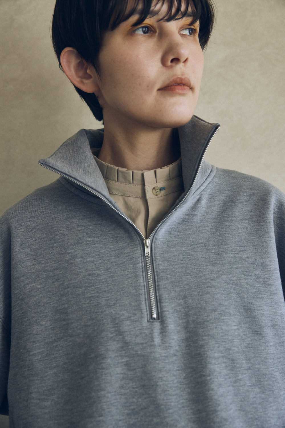 YARRA NEU ウォーム裏毛ハーフZIP NU-5551-415