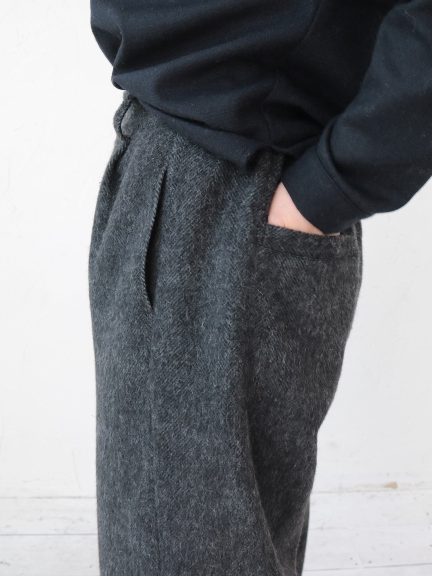 YARRA エコウール裏付き9分丈パンツ YR-1555-274